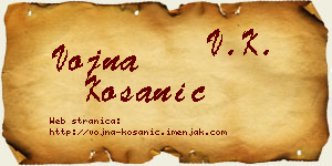 Vojna Kosanić vizit kartica